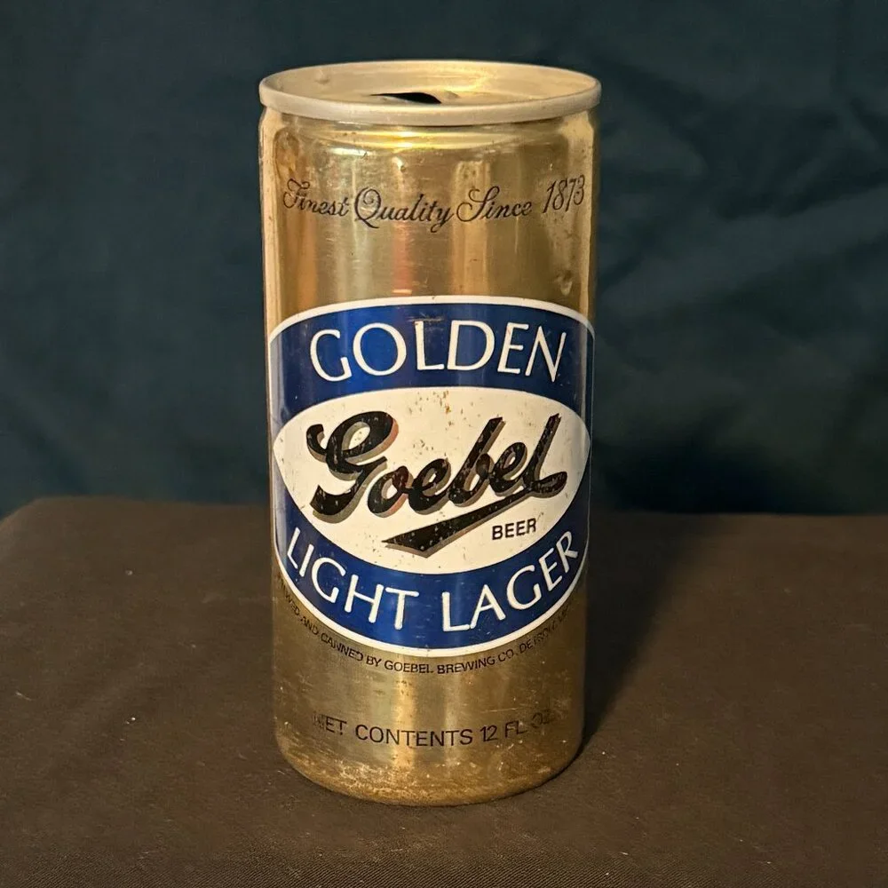 Goebel Golden Light Lager vintage beer can